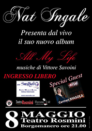 Borgomanero, 8 Maggio 2013: presentazione 'All My Life' di Nat Inghale