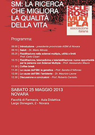 Novara, 25 Maggio 2013: SM la ricerca che migliora la qualità della vita