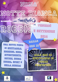 Robbio Lomellina (PV), 5 Settembre 2014:Nona Notte Bianca